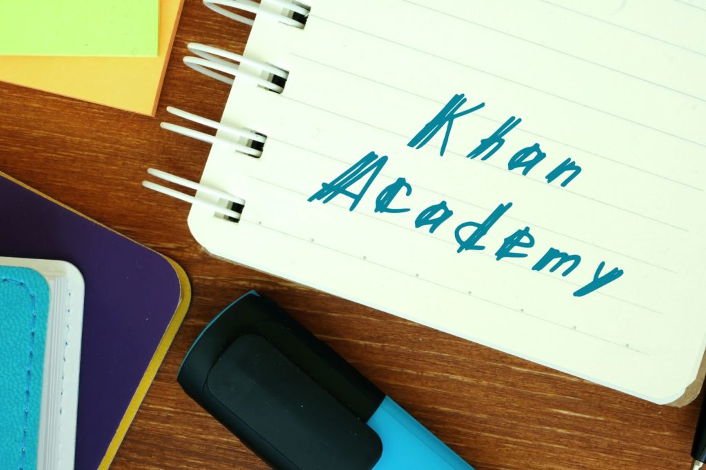 khan academy for kids written on a sheet of paper